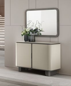 PERLA credenza 2 ante, Credenza dalle dimensioni contenute, con piano ceramico