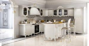 Vittoria Cucina, Cucina classica in legno intagliato, top in marmo