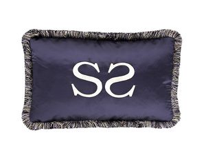 Cuscino LOGO SPZ, Cuscino rettangolare con frange