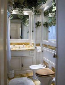 Boiserie Bagno, Boiserie per bagno, con inserti in marmo, stile classico