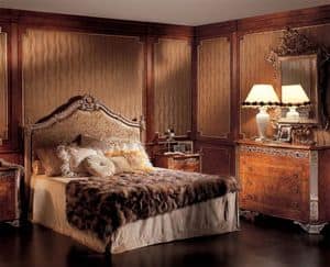 Boiserie Picasso, Pannelli boiserie in legno pregiato, per camera da letto