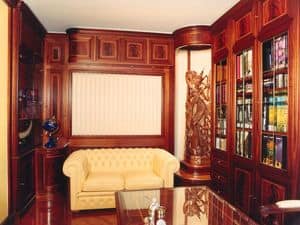 Boiserie studio, Boiserie in legno, stile classico, per uffici