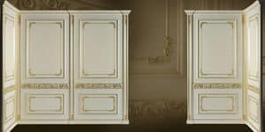 Boiserie Wien, Boiserie con finiture in oro, stile classico di lusso