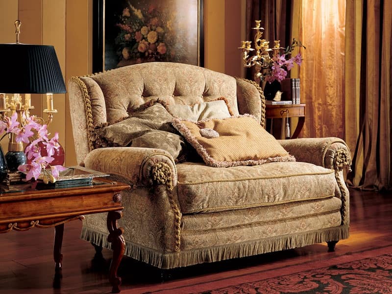Katerina divano, Divanetto a due posti, stile classico di lusso