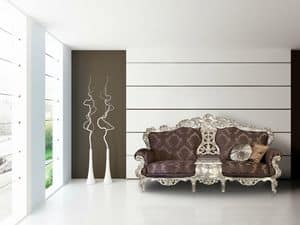 Secret tessuto classico divano, Divano curvo 2 posti ideale per ambienti di lusso