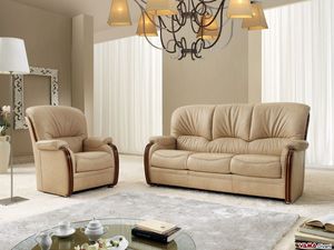 Bellepoque divano, Divano classico con eleganti dettagli in legno