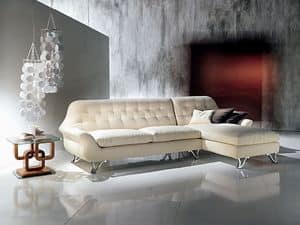 DI11 Cherubino divano, Divani angolari componibili con penisola, imbottiti con poliuretano