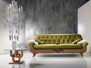 DI13 Cherubino divano, Divano classico, schienale capitonn�, per salotti moderni