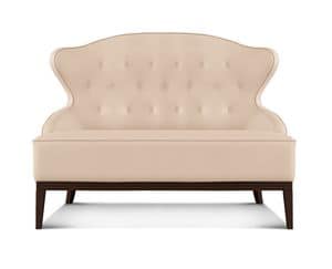 Milos divano, Divano in pelle, dal design classico