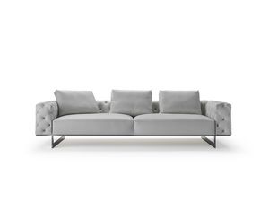 Character, Divano dal design ricercato, con base in metallo, imbottitura capitonn�