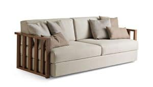 Dorsoduro divano 2p, Divano 2 posti, in legno massello, sfoderabile, per salotto