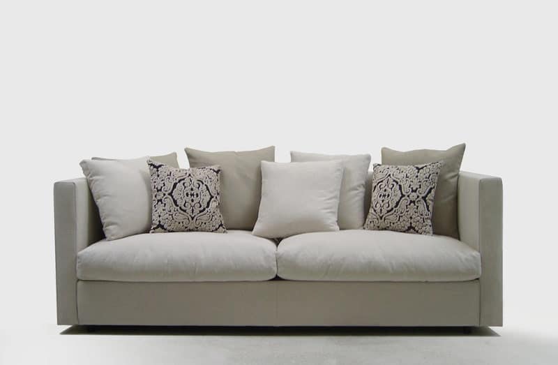 Company, Comodo divano, per eleganti salotti, rivestimento in tessuto sfoderabile