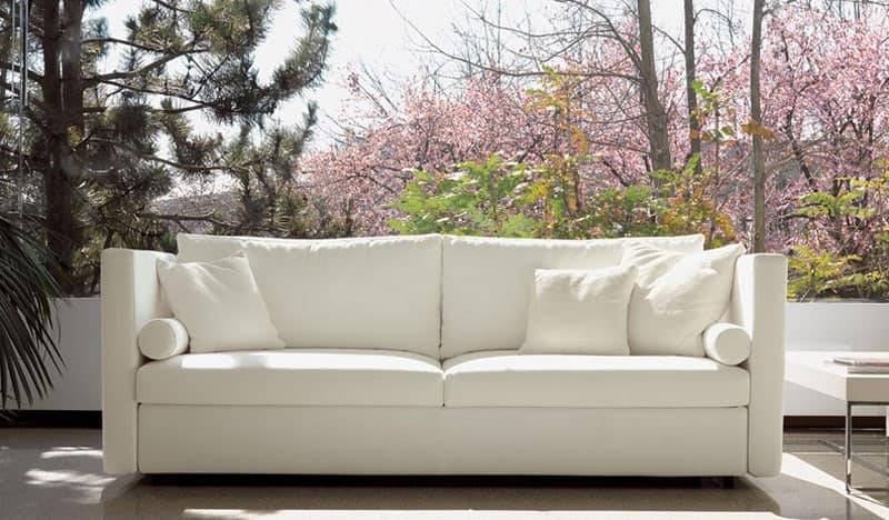 Company, Comodo divano, per eleganti salotti, rivestimento in tessuto sfoderabile