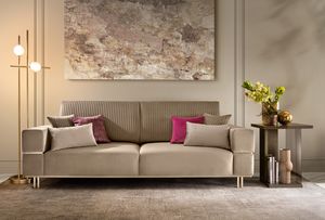 FIAMMA divano, Divano dai volumi morbidi e geometrici