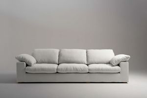 Italo divano, Divano confortevole, rivestito in lino naturale