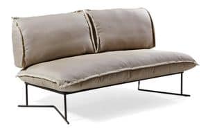 Colorado divano 2p, Divano con base in metallo trattato, per esterno