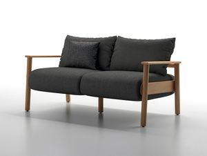 ELIO D, Divano da esterno, struttura in legno teak