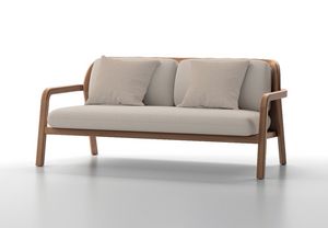 NARA D, Divano da esterno in legno teak