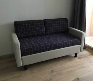 Art. 12356 Divano letto singolo in ecopelle, Divano letto singolo, con struttura in legno