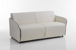Art. 30112 Divano letto matrimoniale fianchi slim, Confortevole divano letto, con rivestimento in ecopelle o tessuto
