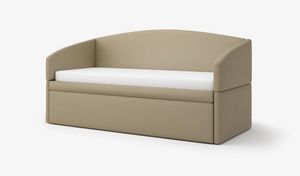 Art. 30692 Letto singolo in ecopelle, Elegante e pratico divano letto singolo, in ecopelle ignifuga