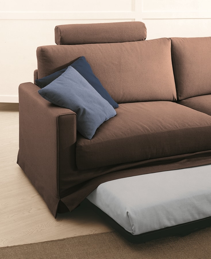Dry divano-letto, Divano letto moderno, varie finiture, per appartamenti