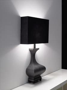 Moore lumetto, Lampada elegante per console, in legno impiallacciato
