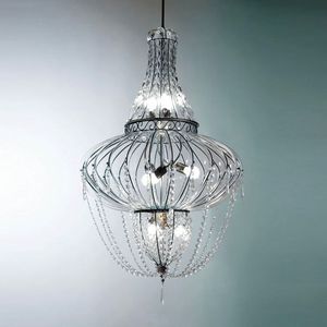 Principe Ss260-120, Lampadario con pendenti in cristallo