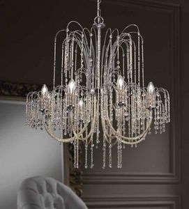 Art. 405/8, Elegante lampadario con bracci in alluminio diamantato