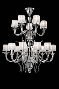 Art. VO 147/L/10+5, Lampadario in cristallo specchiato