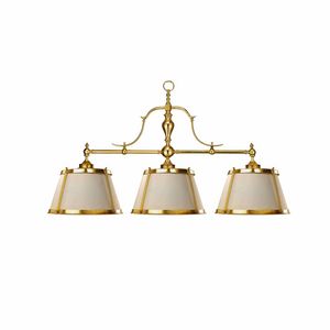 Classic Art. LF_L_541_gabbia, Lampadario biliardo a tre luci in bronzo