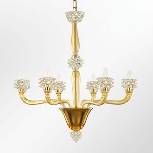 Diamante L0355-6-AC, Lampadario in vetro artistico veneziano