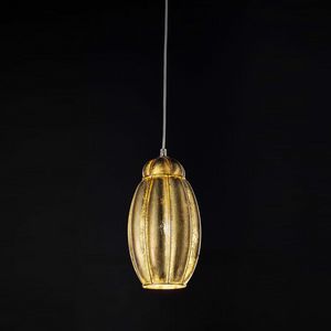 Foglia Oro Ms203-030, Lampada in vetro foglia oro