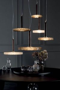 MACRAB lampade, Lampade in legno massello e vetro in fusione