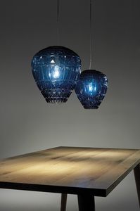 Reflex, Lampada in vetro, con elementi geometrici decorativi