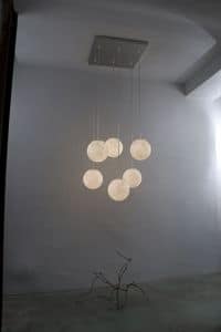 Sei Lune, Lampadario con 6 luci ideale per ambienti residenziali moderni