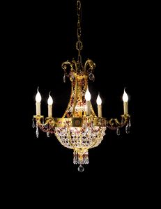 Venezia CH-06 G, Lampadario con cristalli decorativi