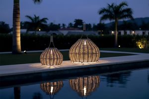 SOLAR, Lampada a led per esterni, con intreccio in corda