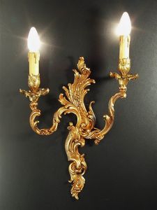 Art. 2200/A2, Applique in ottone con 2 luci a forma di candela