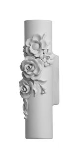 Capodimonte AP129 1B INT, Lampada da parete, in ceramica decorata con fiori