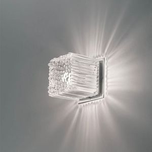 Cubetto La609-015, Applique a forma di cubo in vetro soffiato
