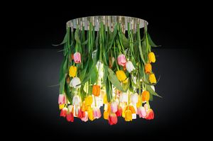 Flower Power Tulip Maxi Round, Lampadario floreale