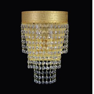 Impero AP5750-2535-K2, Applique in oro e cristallo, stile greco