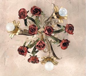 PL.6070/3, Plafoniera con rose decorative