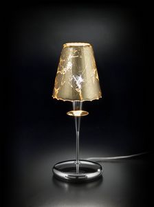OPERA Art. 180.211, Lampada da tavolo con paralume in foglia oro