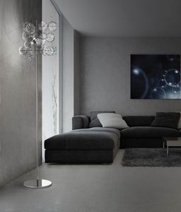 ATOM Art. 255.740, Lampada da terra con sfere in cristallo