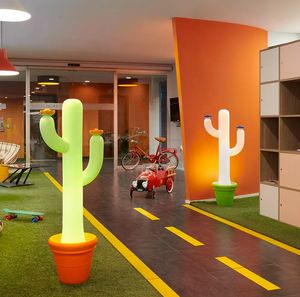 Lampada da terra Cactus Slide design per casa e locali pubblici LP CAC130, Lampada da terra a forma di cactus