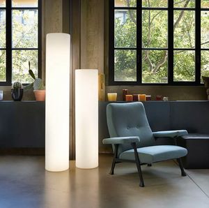 Lampada da terra cilindro luminoso design moderno Slide Fluo LA CIL, Lampada cilindrica per indoor e outdoor