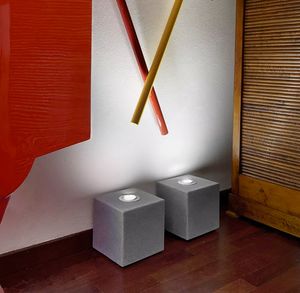 Lampada da terra tavolo design cubo Slide Block Rock LP STO0206, Lampada dalla forma cubica