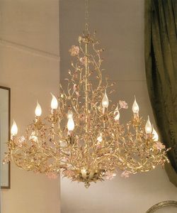 912112/gold, Lampadario foglia oro